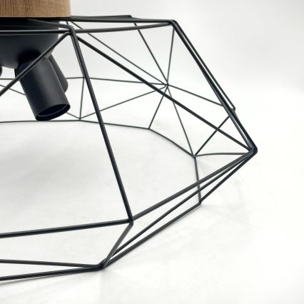 Brilagi - Φωτιστικό οροφής WOODY BASKET 3xE27/60W/230V Ø 60 εκ. σε απόχρωση βελανιδιάς