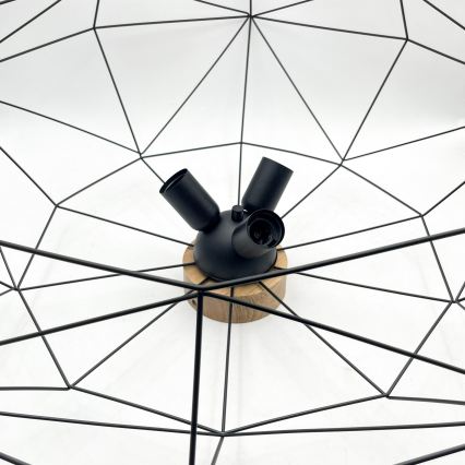 Brilagi - Φωτιστικό οροφής WOODY BASKET 3xE27/60W/230V Ø 80 εκ. βελανιδιά