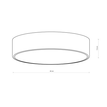 Brilagi - Φωτιστικό οροφής για μπάνιο CLARE, 3xE27/24W/230V, διάμ. 40 εκ., IP54, καφέ