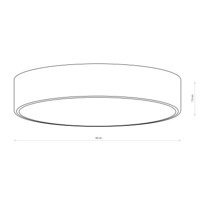 Brilagi - Φωτιστικό οροφής για μπάνιο CLARE 4xE27/24W/230V Ø 50 cm IP54 καφέ