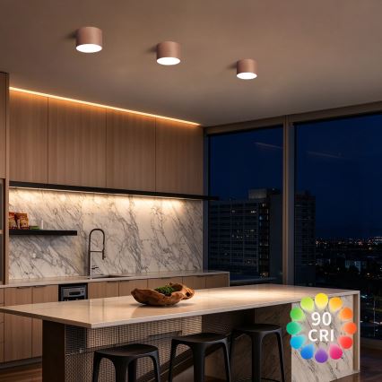 BRILAGI - Φωτιστικό οροφής για μπάνιο FORIS LED/9W/230V Ø 9 cm μπρονζέ IP44 CRI 90