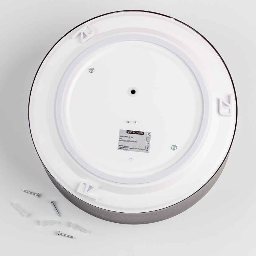 Brilagi - Φωτιστικό οροφής για μπάνιο POOL 2xE27/15W/230V Ø 30 cm IP54 μαύρο