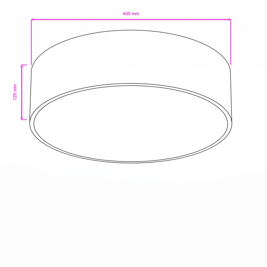 Brilagi - Φωτιστικό οροφής για μπάνιο POOL 3xE27/15W/230V Ø 40 cm IP54 μαύρο