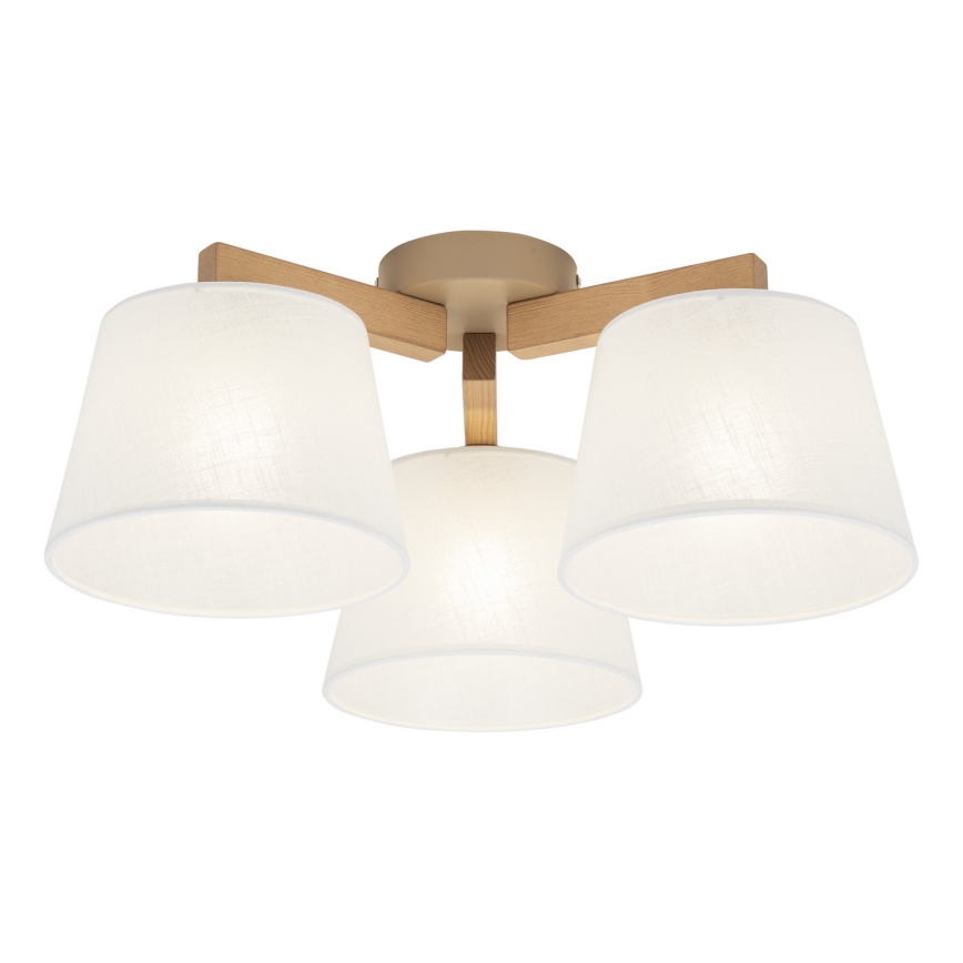 Brilagi - Φωτιστικό οροφής επιφανειακής τοποθέτησης LATTE SABIA 3xE27/15W/230V πεύκο/λευκό