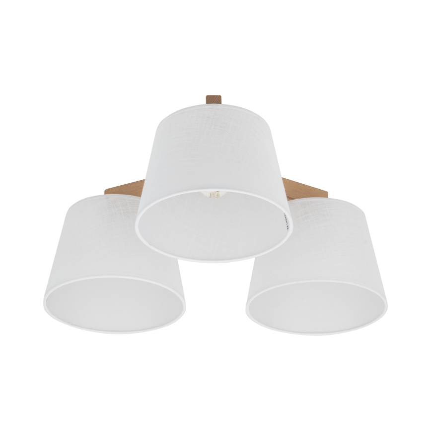 Brilagi - Φωτιστικό οροφής επιφανειακής τοποθέτησης LATTE SABIA 3xE27/15W/230V πεύκο/λευκό