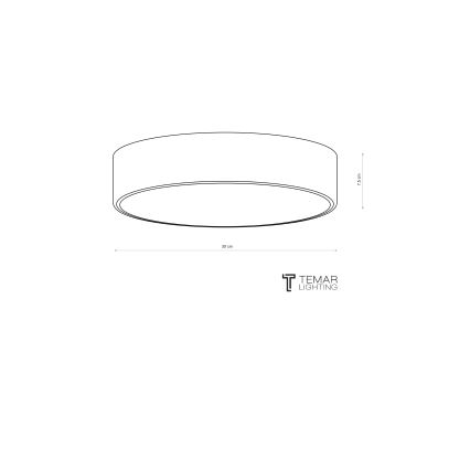 Brilagi - Φωτιστικό οροφής μπάνιου CLARE 2xE27/24W/230V Ø 30 cm IP54 καφέ