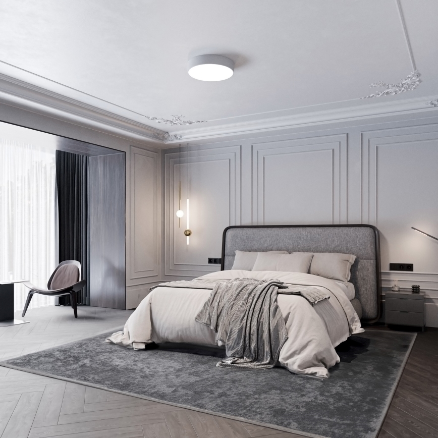 Brilagi - Φωτιστικό οροφής μπάνιου CLARE 3xE27/24W/230V διάμετρος 40 cm IP54 γκρι