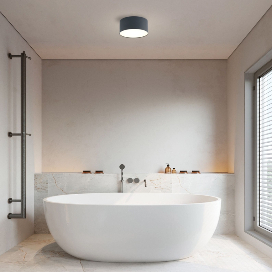 Brilagi - LED φωτιστικό οροφής μπάνιου FORIS LED/14W/230V, διάμετρος 12 cm, ανθρακί, IP44