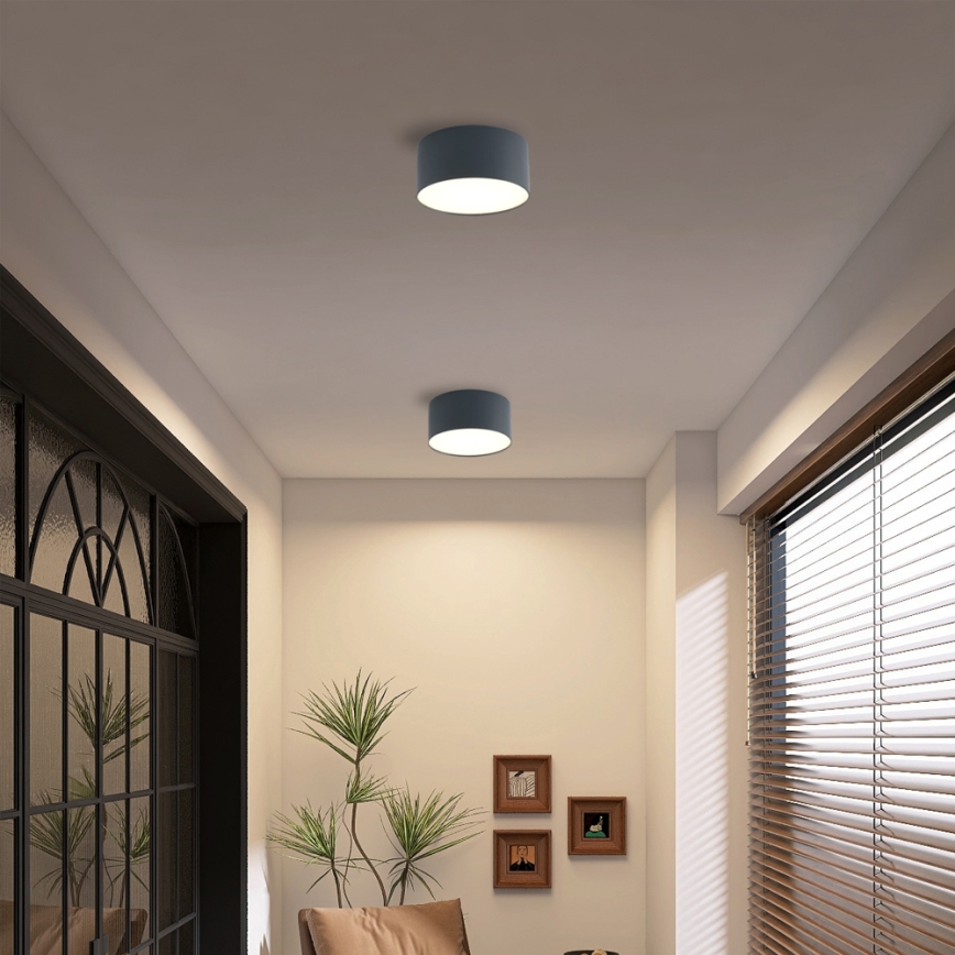 Brilagi - LED φωτιστικό οροφής μπάνιου FORIS LED/14W/230V, διάμετρος 12 cm, ανθρακί, IP44