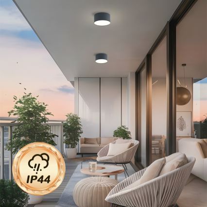 Brilagi - LED φωτιστικό οροφής μπάνιου FORIS LED/14W/230V, διάμετρος 12 cm, ανθρακί, IP44