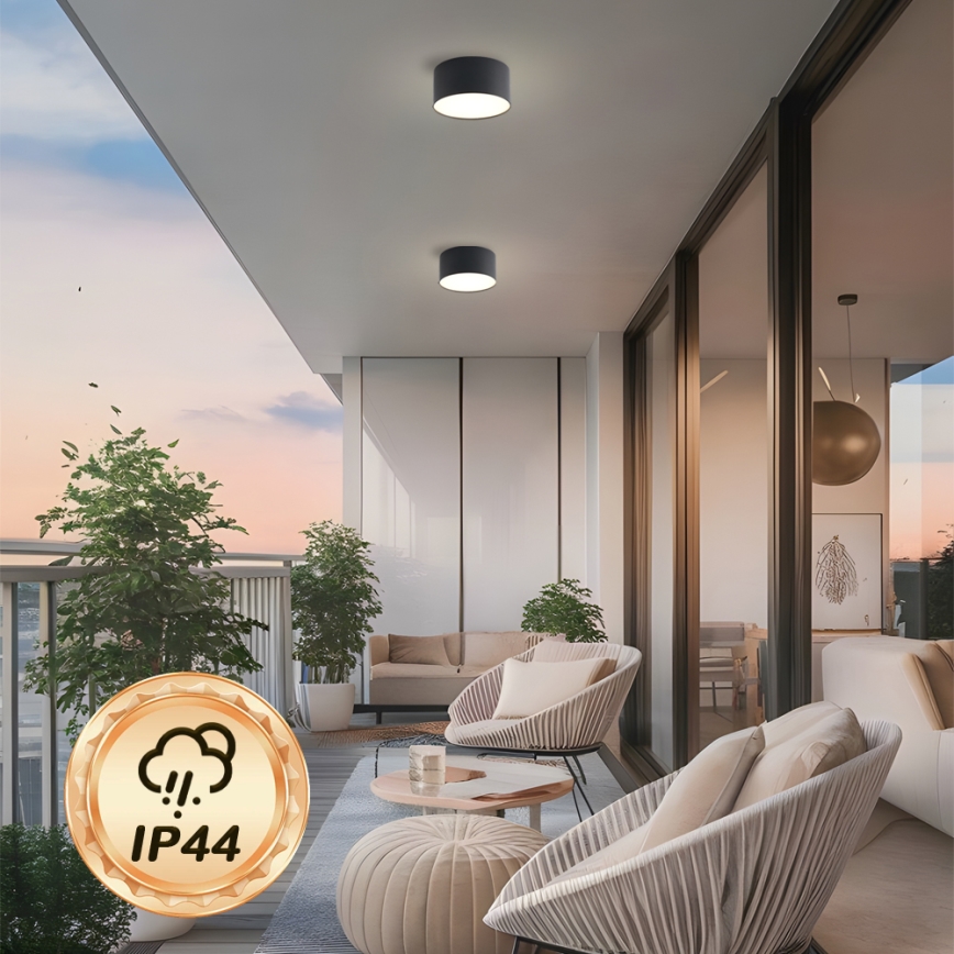 Brilagi - LED φωτιστικό οροφής μπάνιου FORIS LED/14W/230V διάμ. 12 cm μαύρο IP44