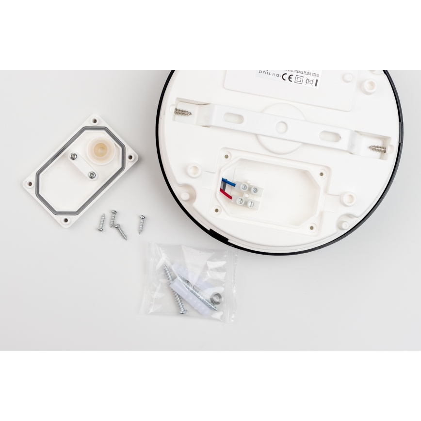 Brilagi - Φωτιστικό οροφής μπάνιου LED PERA 18W/230V διάμετρος 22 cm IP65 ασήμι