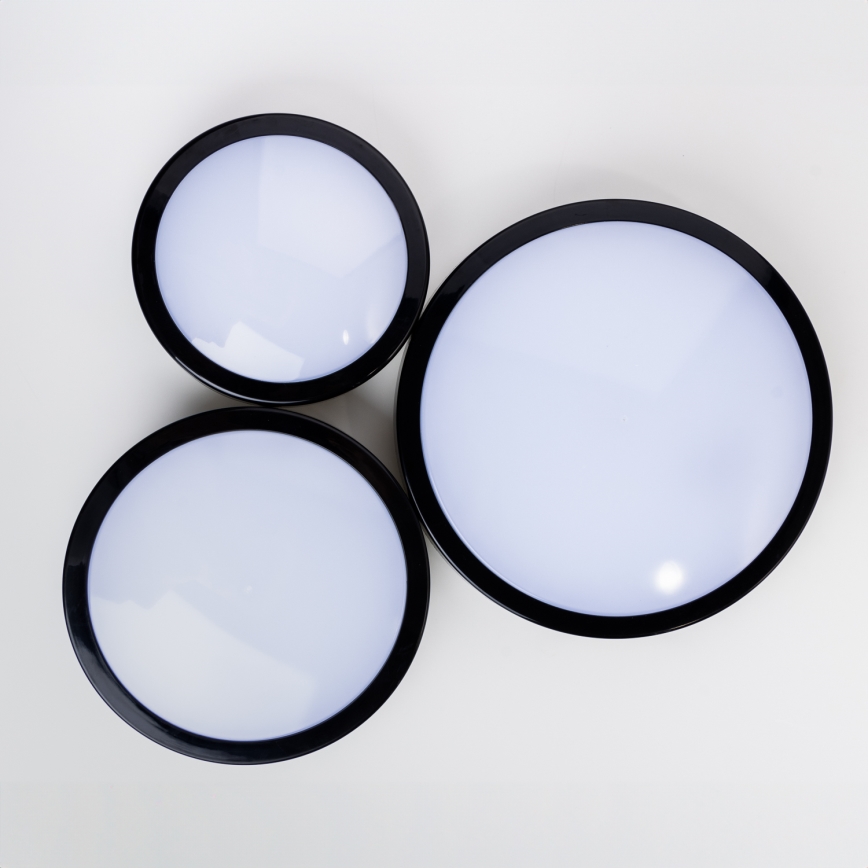 Brilagi - Φωτιστικό οροφής μπάνιου LED PERA LED/24W/230V διάμετρος 28 cm IP65 μαύρο