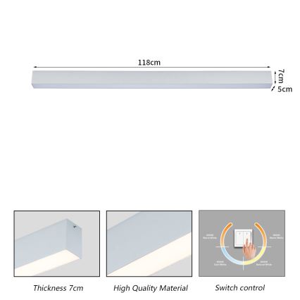 Brilagi - Φωτιστικό οροφής μπάνιου LED SLEEKLINE LED/40W/230V 3000/4500/6000K ασημί IP44