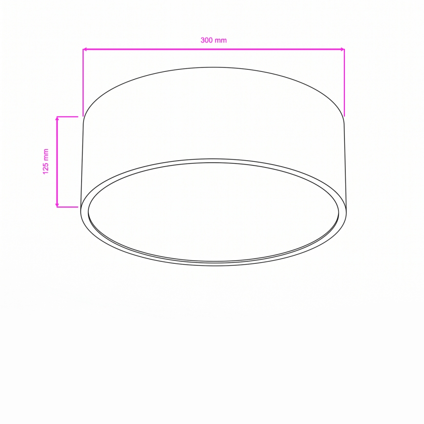 Brilagi - Φωτιστικό οροφής μπάνιου POOL 2xE27/15W/230V Ø 30 εκ. IP54 λευκό