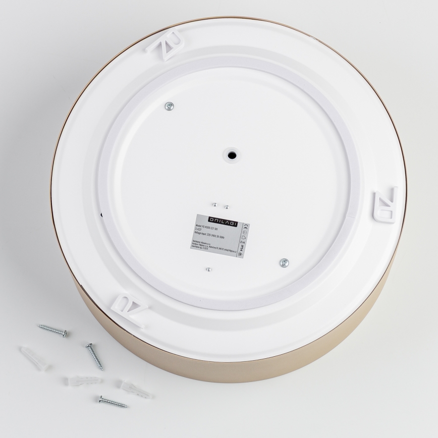 Brilagi - Φωτιστικό οροφής μπάνιου POOL, 2xE27/15W/230V, Ø 30 εκ., IP54, μπεζ