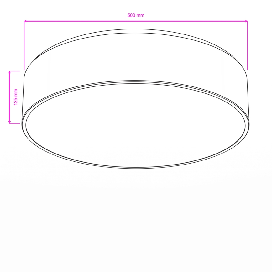 Brilagi - Φωτιστικό οροφής μπάνιου POOL 4xE27/15W/230V Ø 50 cm IP54 λευκό