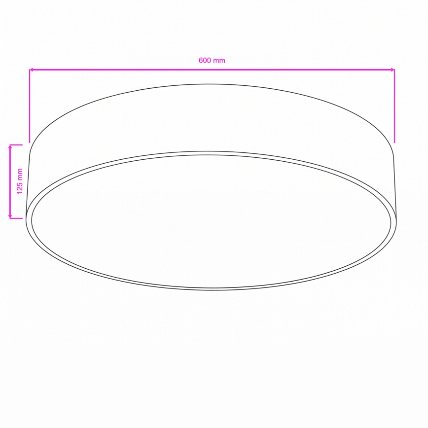 Brilagi - Φωτιστικό οροφής μπάνιου POOL 5xE27/15W/230V Ø 60 cm IP54 μαύρο