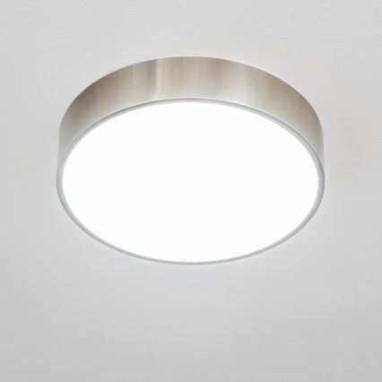 Brilagi - Φωτιστικό οροφής LED για μπάνιο POOL LED/24W/230V 3000/4000/5500K Ø 30 cm IP54 ματ χρώμιο