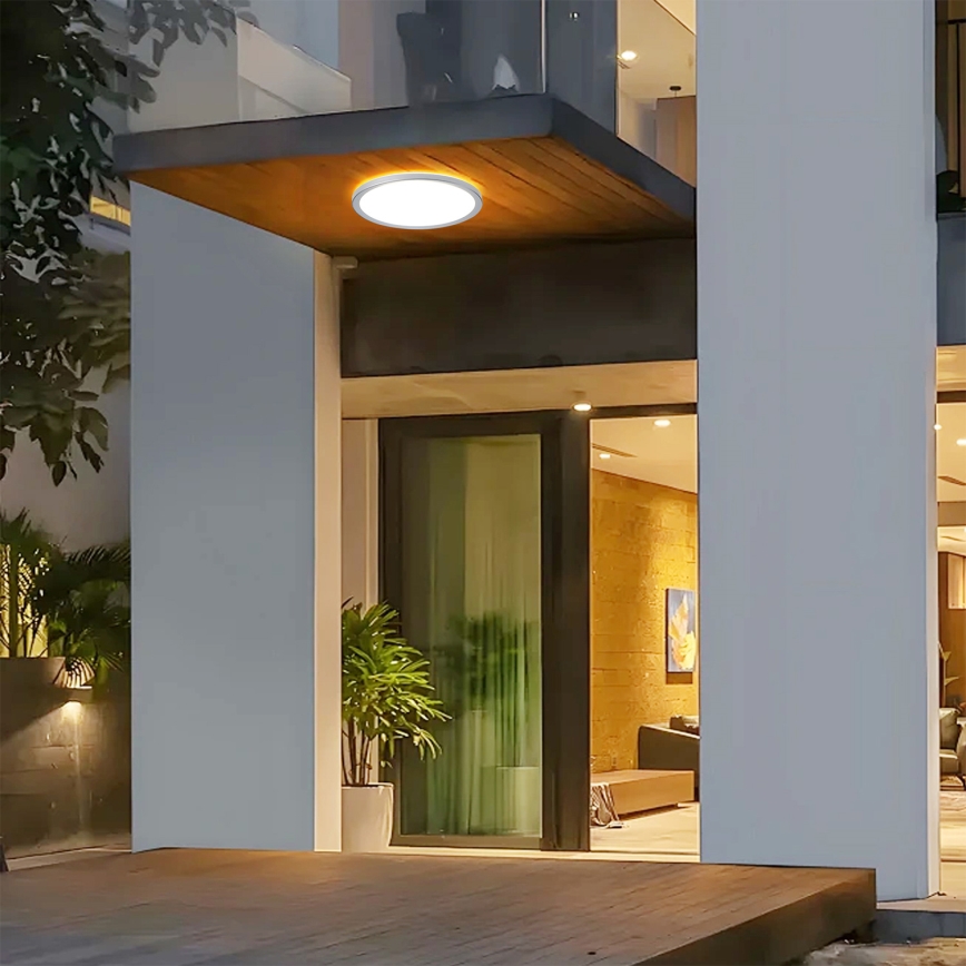 Brilagi - LED φωτιστικό οροφής μπάνιου ΥΠΕΡΛΕΠΤΟ LED/24W/230V διάμ. 42 cm ασημί IP54