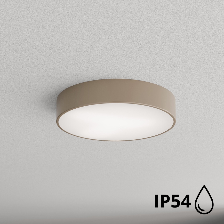 Brilagi - Φωτιστικό οροφής μπάνιου με αισθητήρα CLARE 3xE27/72W/230V διάμετρος 40 cm IP54 μπεζ