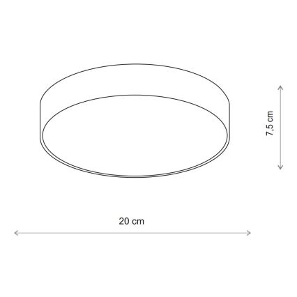 Brilagi - Φωτιστικό οροφής με αισθητήρα CLARE 1xE27/40W/230V διάμετρος 20 cm μπεζ