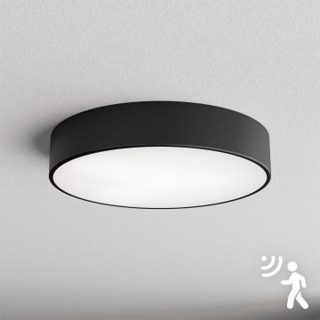 Brilagi - Φωτιστικό οροφής με αισθητήρα CLARE 3xE27/40W/230V διάμετρος 40 cm μαύρο