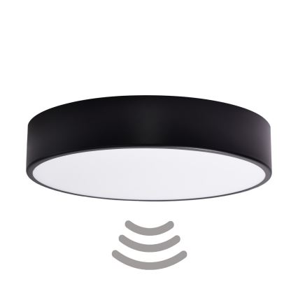 Brilagi - Φωτιστικό οροφής με αισθητήρα CLARE 3xE27/40W/230V διάμετρος 40 cm μαύρο