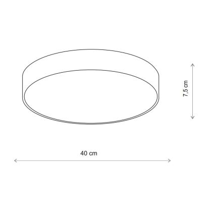 Brilagi - Φωτιστικό οροφής με αισθητήρα CLARE 3xE27/40W/230V διάμετρος 40 cm μπεζ