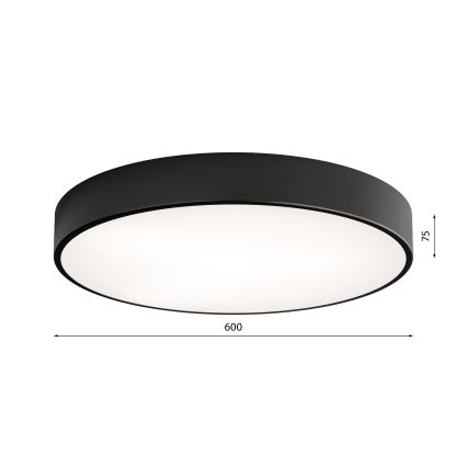 Brilagi - Φωτιστικό οροφής με αισθητήρα CLARE 5xE27/40W/230V διάμ. 60 εκ. μαύρο