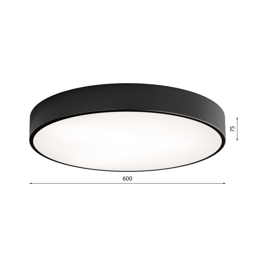 Brilagi - Φωτιστικό οροφής με αισθητήρα CLARE 5xE27/40W/230V διάμ. 60 εκ. μαύρο