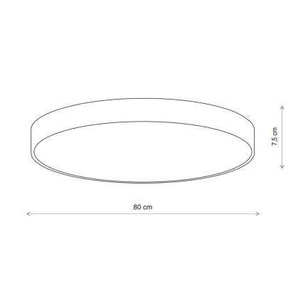 Brilagi - Φωτιστικό οροφής με αισθητήρα CLARE 6xE27/24W/230V διάμετρος 80 cm μπεζ