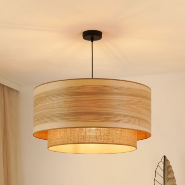 Brilagi - Φωτιστικό οροφής με καλώδιο MONTANA BOHO 1xE27/15W/230V διάμ. 60 εκ. καφέ/μαύρο