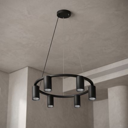 Brilagi - Φωτιστικό οροφής με καλώδιο SELE 6xGU10/30W/230V μαύρο