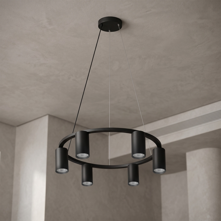 Brilagi - Φωτιστικό οροφής με καλώδιο SELE 6xGU10/30W/230V μαύρο