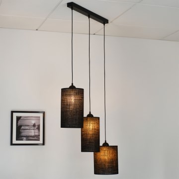 Brilagi - Φωτιστικό οροφής με καλώδιο TUBES 3xE27/15W/230V μαύρο