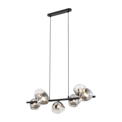 Brilagi - Φωτιστικό οροφής με καλώδιο VULCANO 7xG9/8W/230V μαύρο/καπνιστό μαύρο