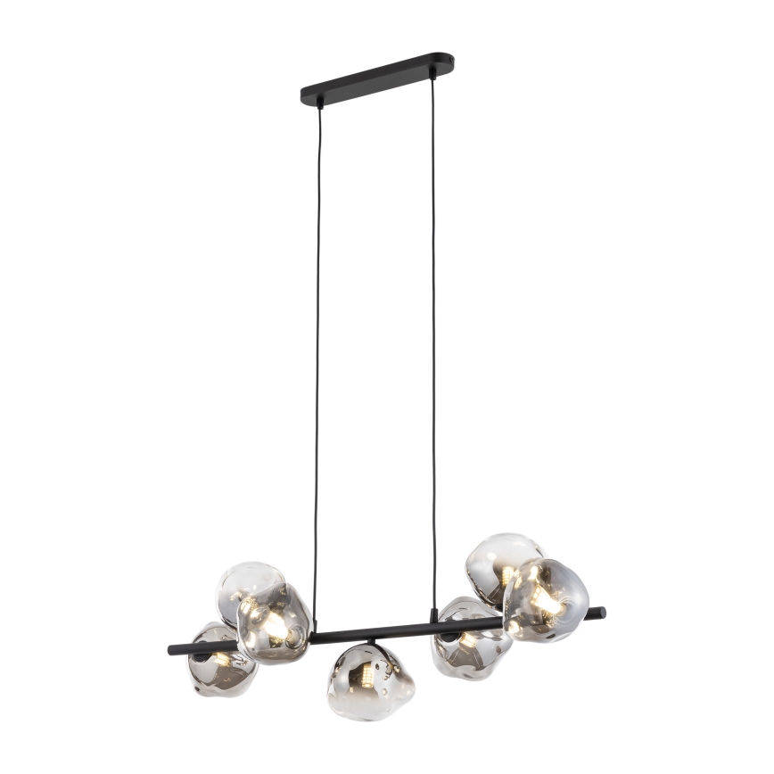 Brilagi - Φωτιστικό οροφής με καλώδιο VULCANO 7xG9/8W/230V μαύρο/καπνιστό μαύρο