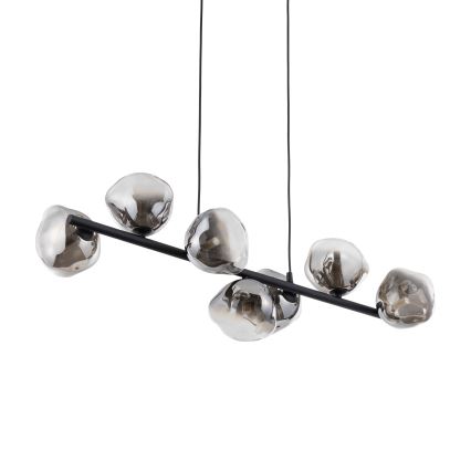 Brilagi - Φωτιστικό οροφής με καλώδιο VULCANO 7xG9/8W/230V μαύρο/καπνιστό μαύρο