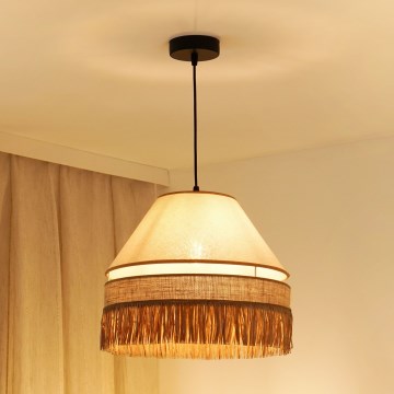 Brilagi - Φωτιστικό οροφής με καλώδιο WINNETOU AVIGNION 1xE27/15W/230V διάμ. 35 εκ. καφέ/κρεμ