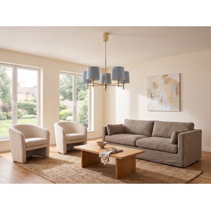 Brilagi - Φωτιστικό οροφής με ράβδο MONTE 5xE27/60W/230V μπλε/χρυσό