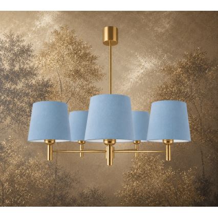 Brilagi - Φωτιστικό οροφής με ράβδο MONTE 5xE27/60W/230V μπλε/χρυσό