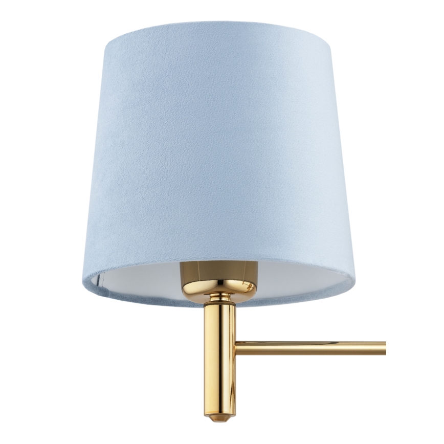 Brilagi - Φωτιστικό οροφής με ράβδο MONTE 5xE27/60W/230V μπλε/χρυσό