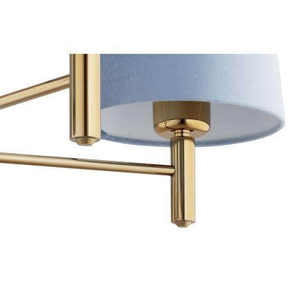 Brilagi - Φωτιστικό οροφής με ράβδο MONTE 5xE27/60W/230V μπλε/χρυσό
