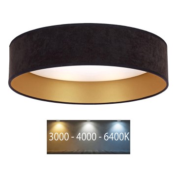 Brilagi - Φωτιστικό οροφής LED VELVET LED/12W/230V δ. 30 cm 3000K/4000K/6400K μαύρο/χρυσό