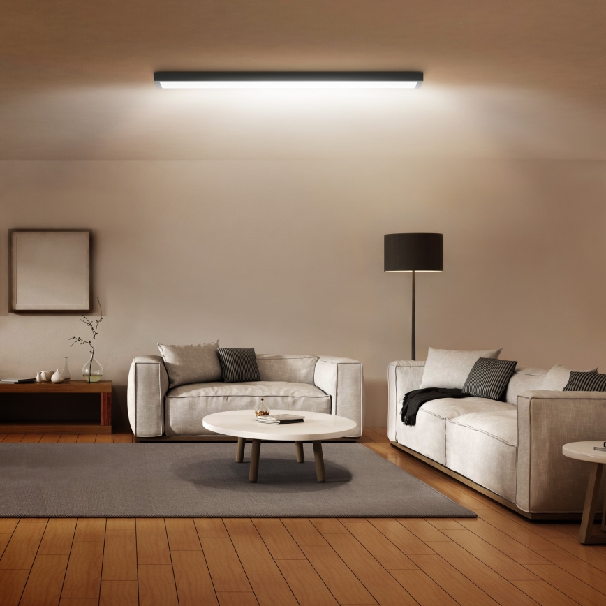 Brilagi- Φωτιστικό οροφής μπάνιου LED FRAME LED/40W/230V 120x30 cm IP44 μαύρο
