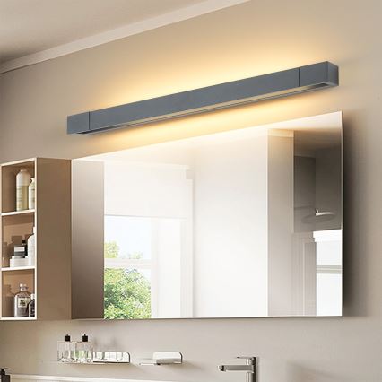 Brilagi - Φωτισμός καθρέφτη μπάνιου AQUA LINE LED/18W/230V 60 cm IP44 ανθρακί CRI 90