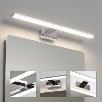 Brilagi - Φωτισμός καθρέφτη μπάνιου LED 3-σε-1 VESTRA LED/12W/230V 60 cm IP44 γυαλιστερό χρώμιο