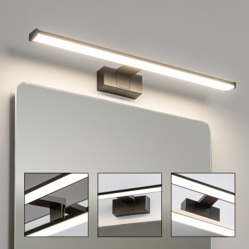 Brilagi - Φωτισμός καθρέφτη μπάνιου LED 3-σε-1 VESTRA LED/12W/230V 60 cm IP44 μαύρος