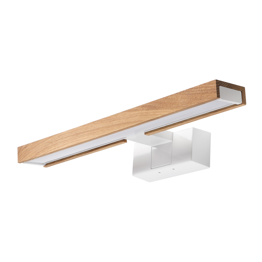 Brilagi - LED φωτισμός καθρέφτη μπάνιου 3 σε 1 WOODY MIRROR LED/8W/230V 40 cm IP44 λευκό/δρυς